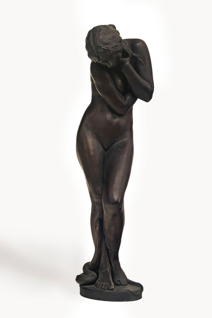 Skulptur "Eva mit der Schlange" - Ferdinand Lepcke